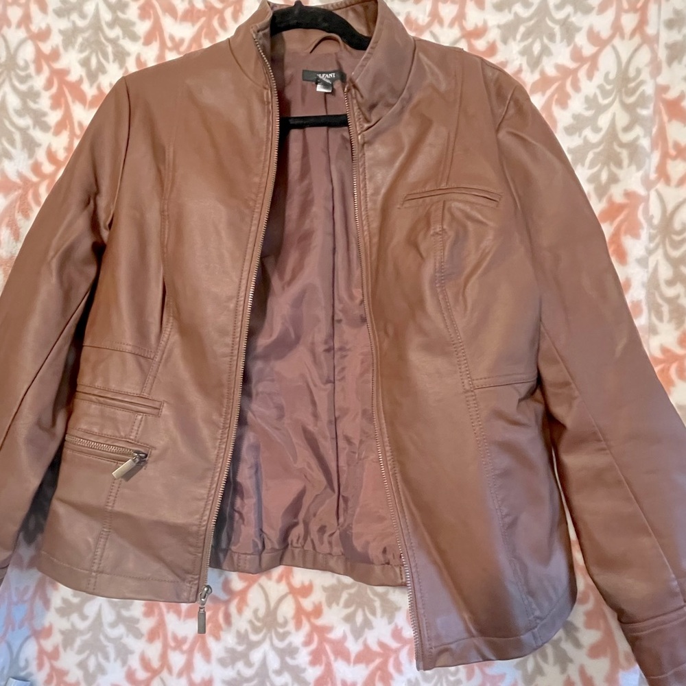 Leather brown jacket